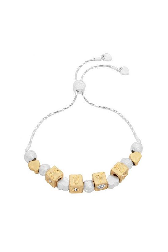 Bibi Bijoux Gold And Silver 'Cube' Charm Friendship Bracelet 1