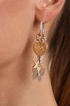 Bibi Bijoux Gold And Silver 'Butterfly' Charm Drop Earrings thumbnail 2
