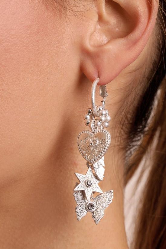 Bibi Bijoux Silver 'Butterfly' Charm Drop Earrings 2