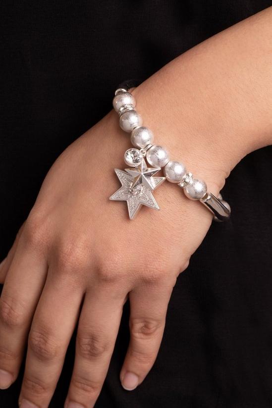 Bibi Bijoux Silver 'Star' Charm Ball Bracelet 2