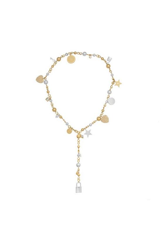 Bibi Bijoux Gold 'Pavé Heart' Multi Charm Necklace 3