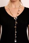 Bibi Bijoux Gold 'Pavé Heart' Multi Charm Necklace thumbnail 4