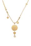 Bibi Bijoux Gold 'Mandala' Charm Necklace thumbnail 1