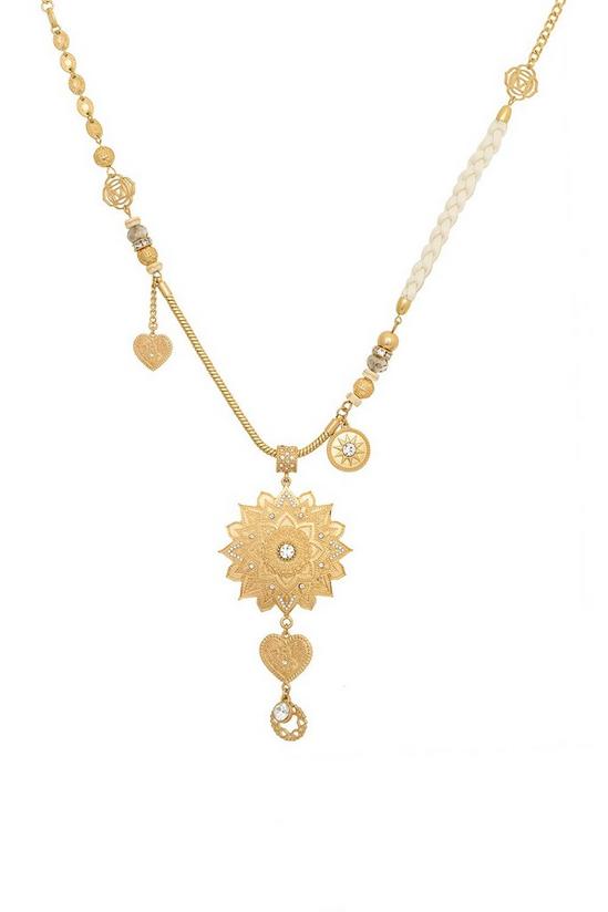 Bibi Bijoux Gold 'Mandala' Charm Necklace 1