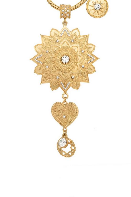 Bibi Bijoux Gold 'Mandala' Charm Necklace 2