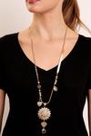 Bibi Bijoux Gold 'Mandala' Charm Necklace thumbnail 4
