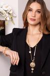Bibi Bijoux Gold 'Mandala' Charm Necklace thumbnail 5