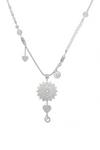 Bibi Bijoux Silver 'Mandala' Charm Necklace thumbnail 1
