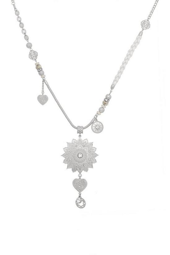 Bibi Bijoux Silver 'Mandala' Charm Necklace 1