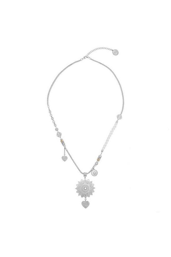 Bibi Bijoux Silver 'Mandala' Charm Necklace 3