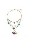 Bibi Bijoux Gold Multi Coloured 'Nomad' Layered Charm Necklace thumbnail 3