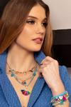 Bibi Bijoux Gold Multi Coloured 'Nomad' Layered Charm Necklace thumbnail 5