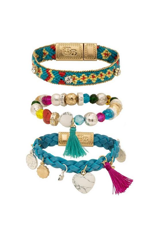 Bibi Bijoux Gold Muti Coloured 'Nomad' Bracelet Set 1