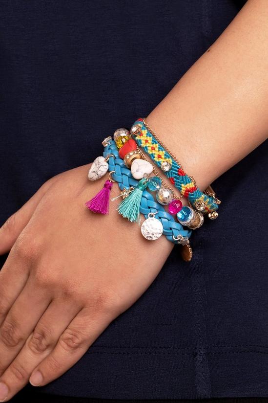 Bibi Bijoux Gold Muti Coloured 'Nomad' Bracelet Set 2
