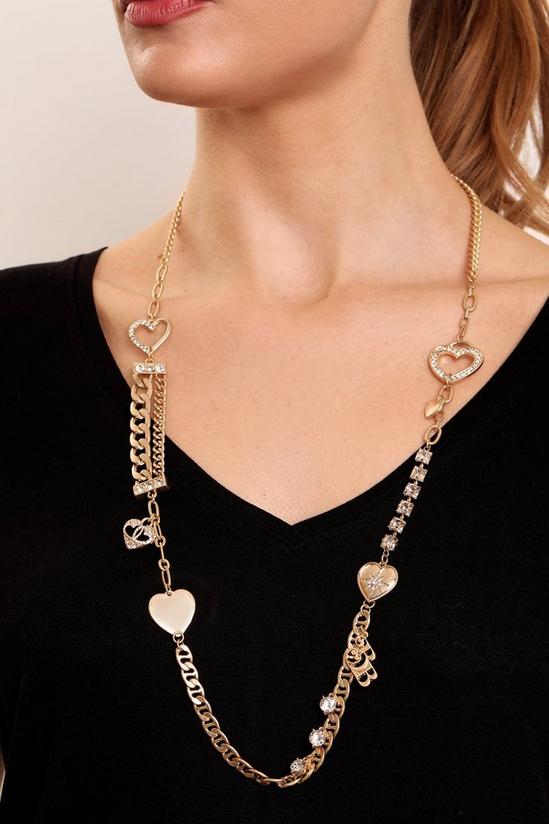 Bibi Bijoux Gold 'Sentiment' Multi Heart Charm Necklace 4
