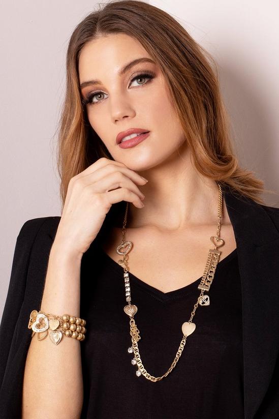 Bibi Bijoux Gold 'Sentiment' Multi Heart Charm Necklace 5