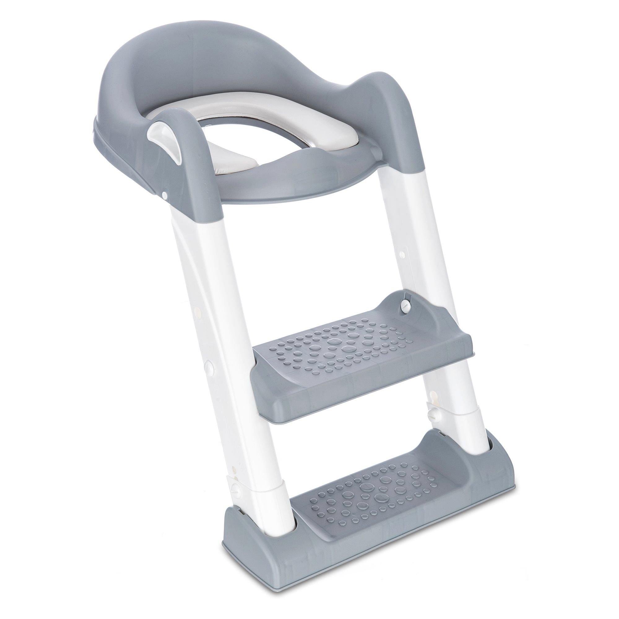 Toilet Trainer Padded Seat - White/Grey