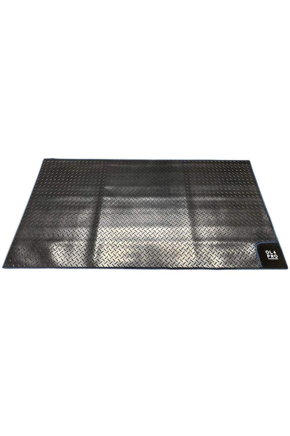 Awning Tunnel Mat with Blue Edge Trim