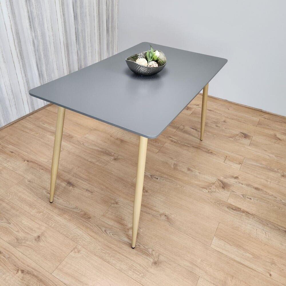 Grey Wood Rectangle Dining Table Kitchen Table Modern Wood Style Dinner Table Only