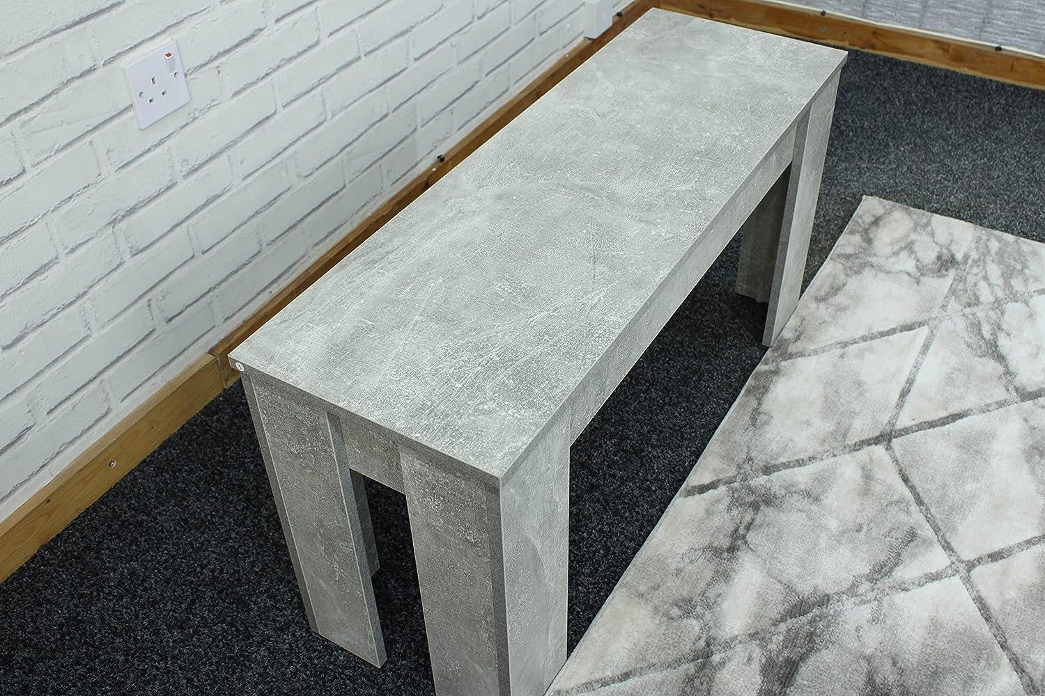 Modern Stone Grey Effect Indoor Dining Benches Only