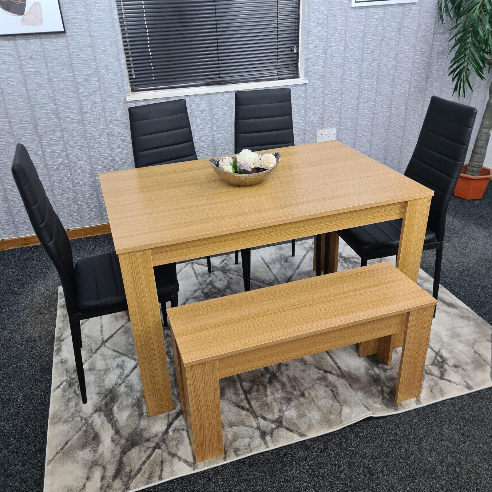 Dining Table With 4 Chairs And A Bench Kitchen Dining Set For 6