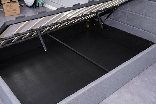 KOSY KOALA Upholstered Storage Ottoman Gas Side Lift Bed Fabric Bed Single 2