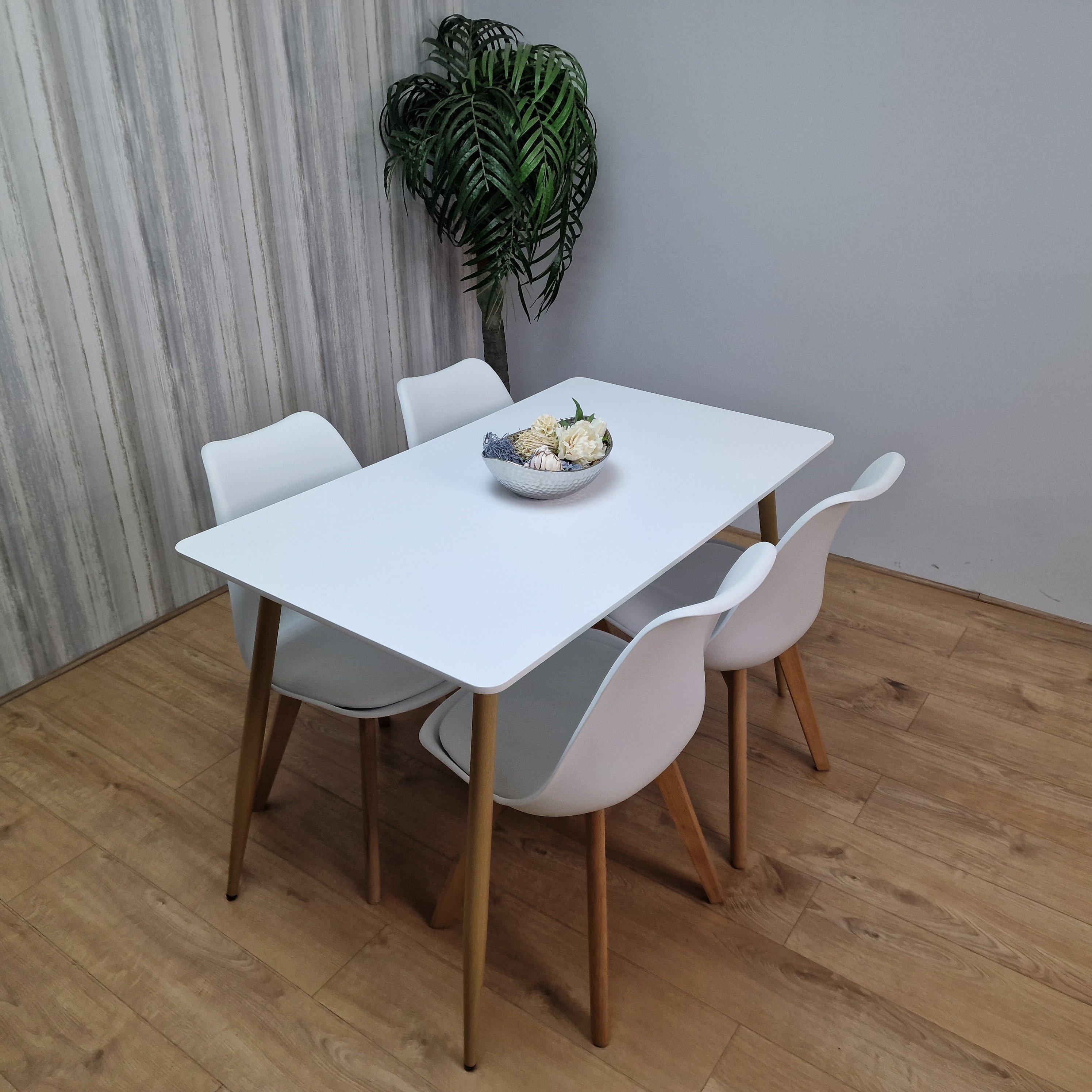 Kitchen Dining Table With 4 Tulip Chairs Table Set Of 4