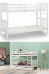KOSY KOALA Wood Bunk Bed Comes With 2 Spring Mattresses For Kids Children Adults thumbnail 1
