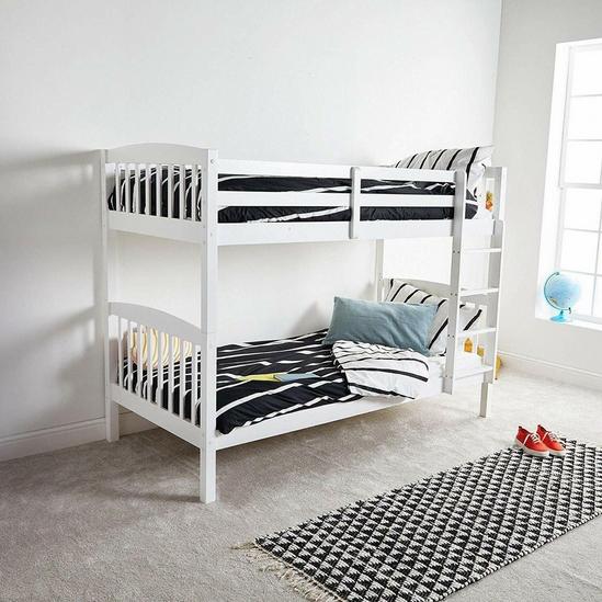 KOSY KOALA Wood Bunk Bed Comes With 2 Spring Mattresses For Kids Children Adults 6