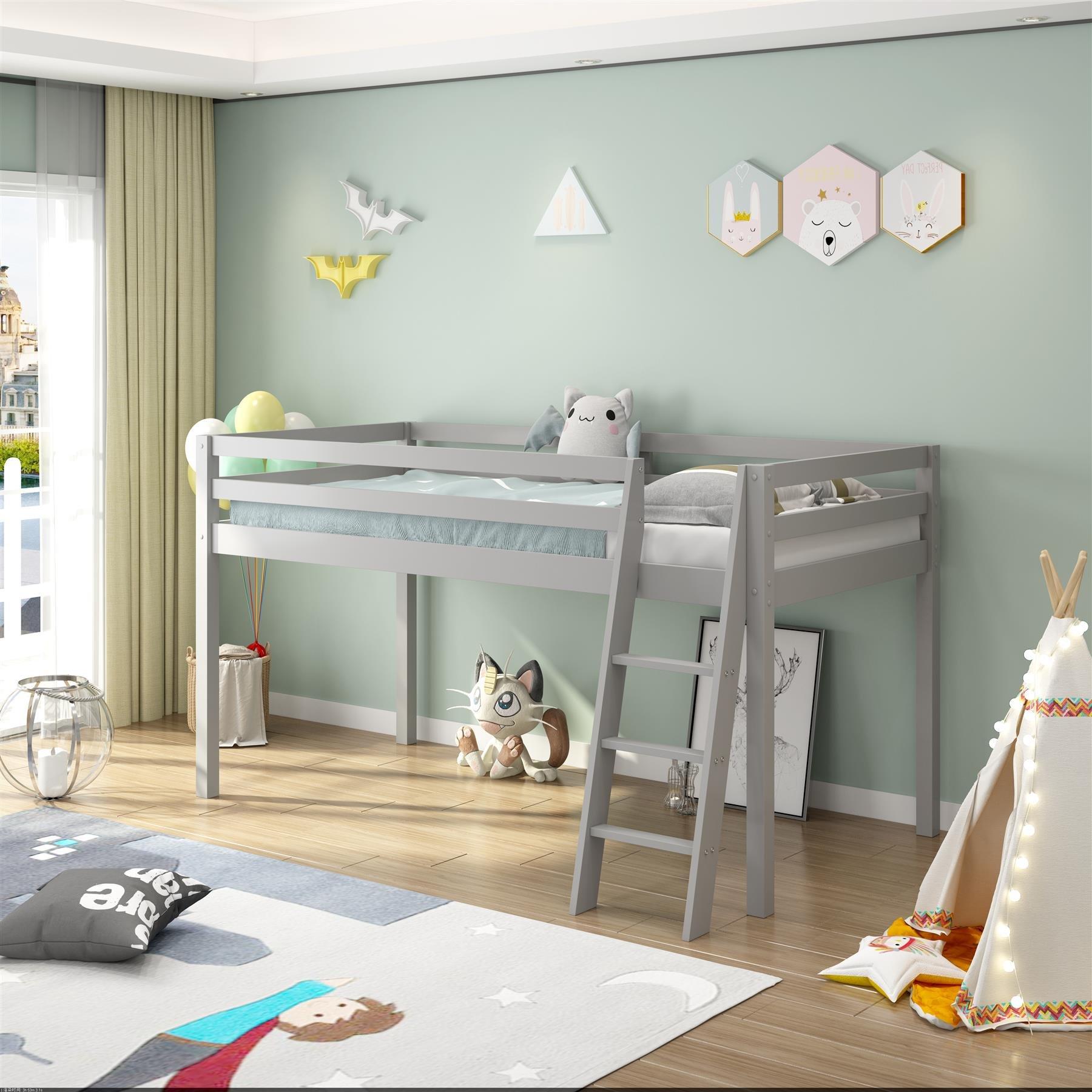 Mid Sleeper for Kids - Space-Saving, Durable, and Customisable Mid Sleeper for Kids, (Grey, 3ft)