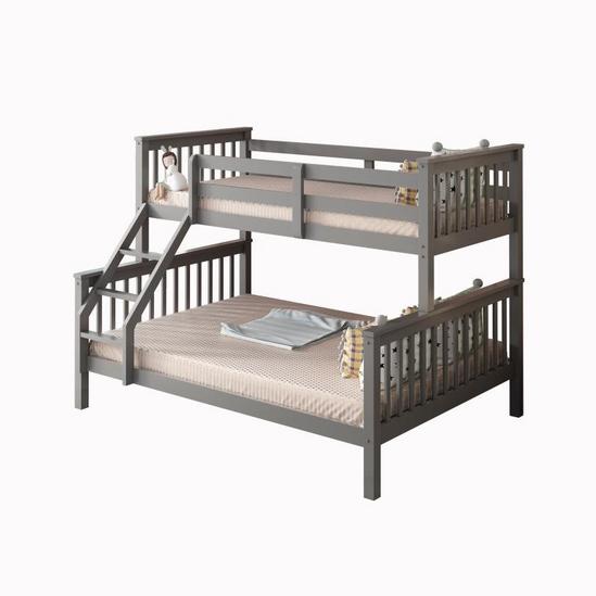 KOSY KOALA Wooden Triple Bunk Bed Children Bedroom Furniture pine Frame 3FT Single 4FT6 Double 3 Sleeper Kids Bed Grey Bunk Bed 6
