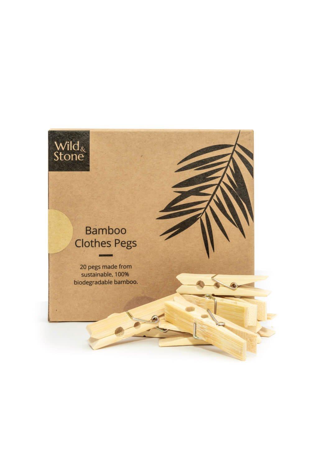 Bamboo Clothes Pegs 20 Pack
