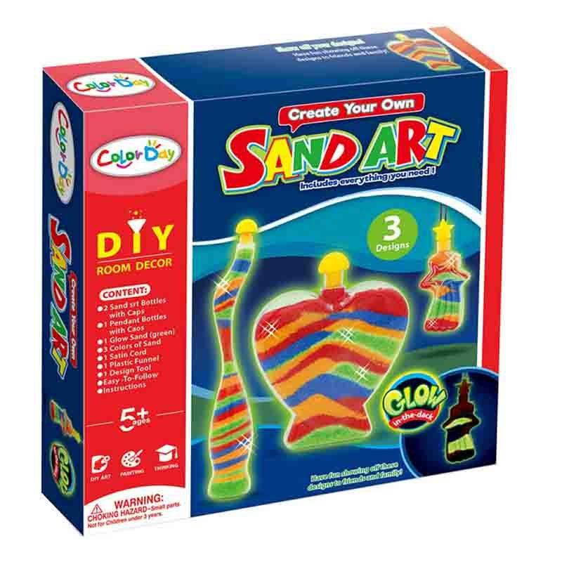 Wrapped Children’s Craft  Glow in The Dark Sand Art Activity Set for Boys and Girls