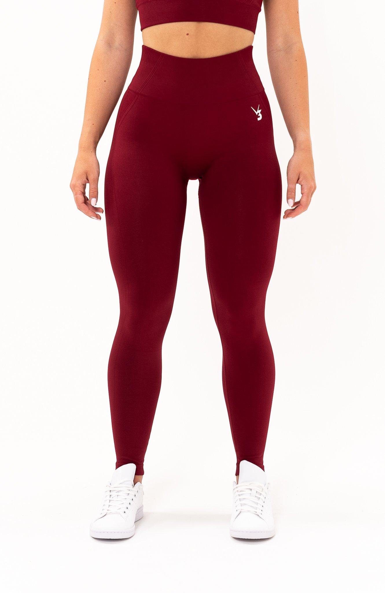 Tempo Seamless Scrunch Shorts - Burgundy Red XS