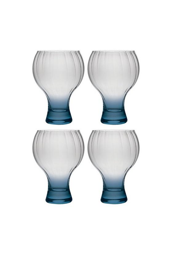iStyle Optic Blue Gin Glass Set of 4 1