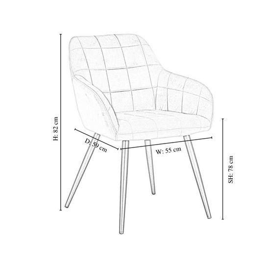 Life Interiors Single Camden Velvet Dining Chair' Upholstered Dining Room Chairs 6