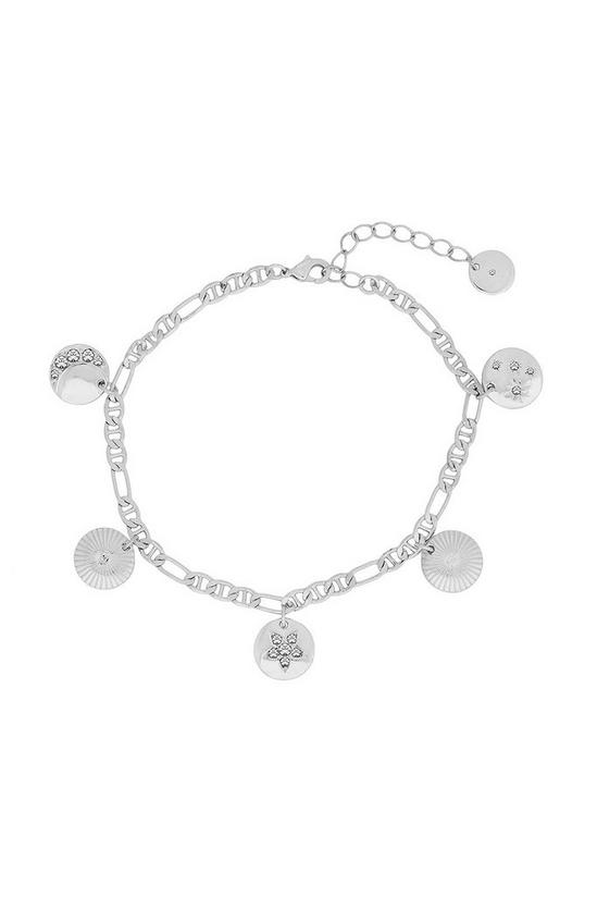 Caramel Jewellery London Silver 'Celestial Coin' Charm Bracelet 1