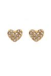 Caramel Jewellery London Gold Entwined Sparkly Heart Charm Bracelet & Earring Set thumbnail 2