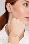 Caramel Jewellery London Gold Entwined Sparkly Heart Charm Bracelet & Earring Set thumbnail 3