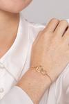 Caramel Jewellery London Gold Entwined Sparkly Heart Charm Bracelet & Earring Set thumbnail 4