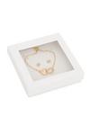 Caramel Jewellery London Gold Entwined Sparkly Heart Charm Bracelet & Earring Set thumbnail 6