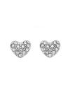 Caramel Jewellery London Silver Entwined Sparkly Heart Charm Bracelet & Earring Set thumbnail 2