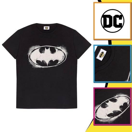 DC Comics Batman Mono Distressed Logo Men's T-Shirt 3