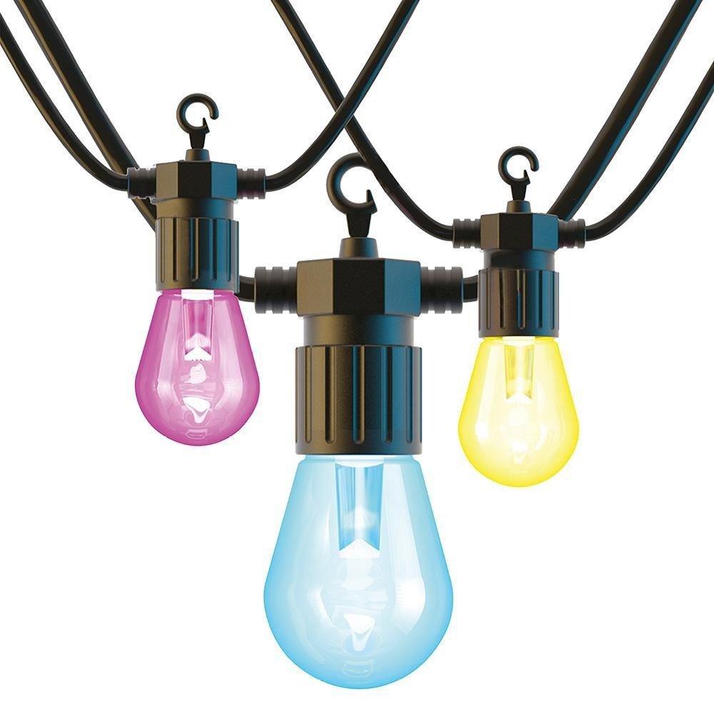 Wi-Fi LED String Light with RGB+WW Filament Bulbs, 7.2M and 12pcs Filament Bulbs with Adapter & UK f