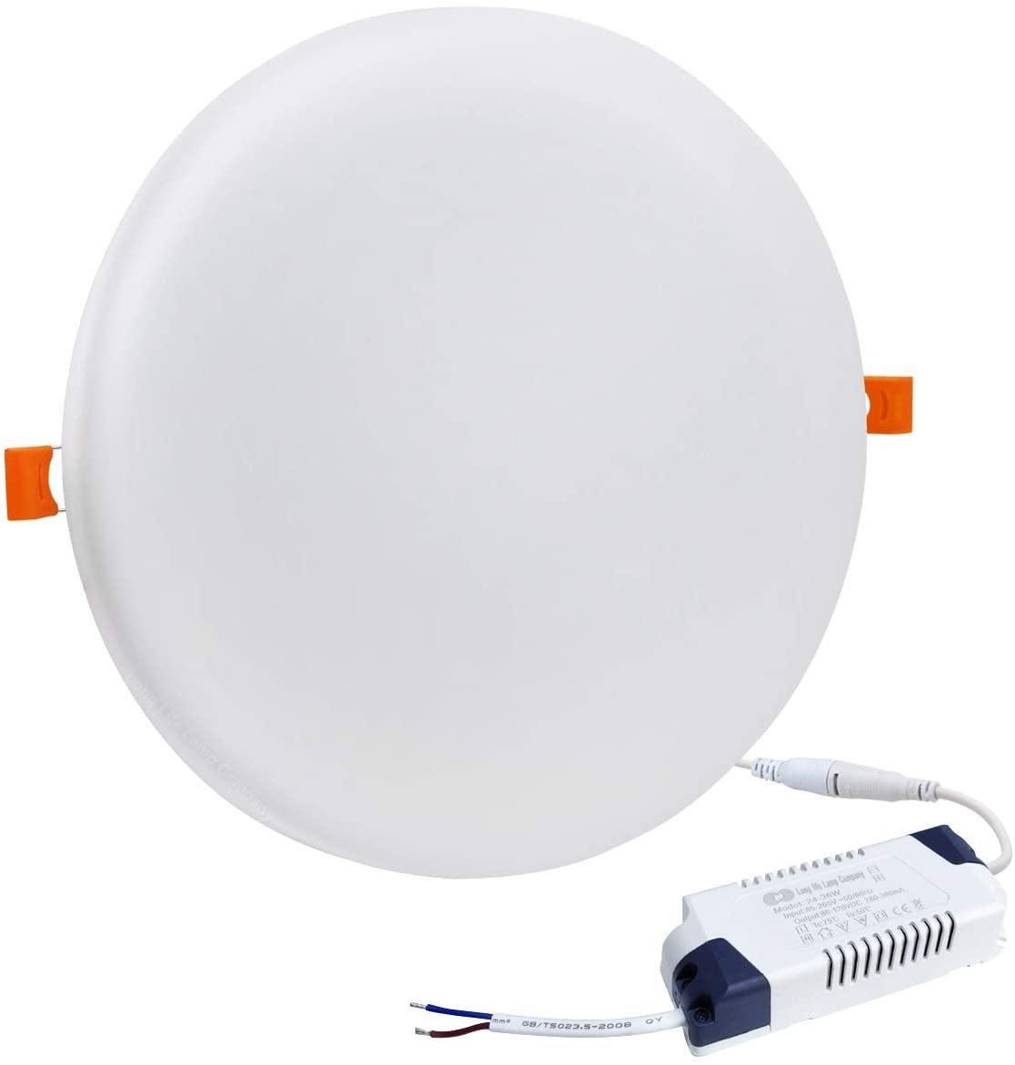 18W Frameless Recessed-Surface Super LED Panel, 150mm, Round, 6000K (pack of 4)