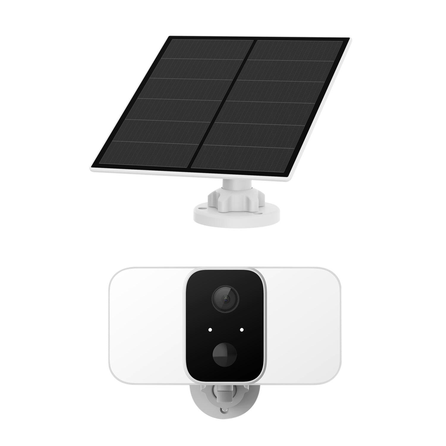 Smart Wireless Floodlight Camera with Solar Panel