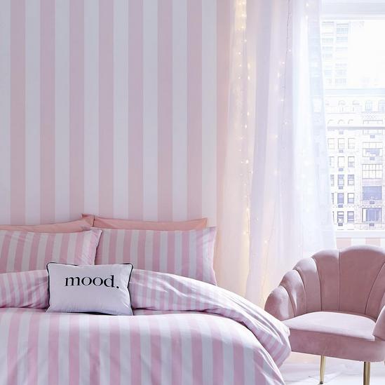 Muriva Stripe Tease Wallpaper Muriva Sassy B Pink White Modern Contemporary Teenager 3