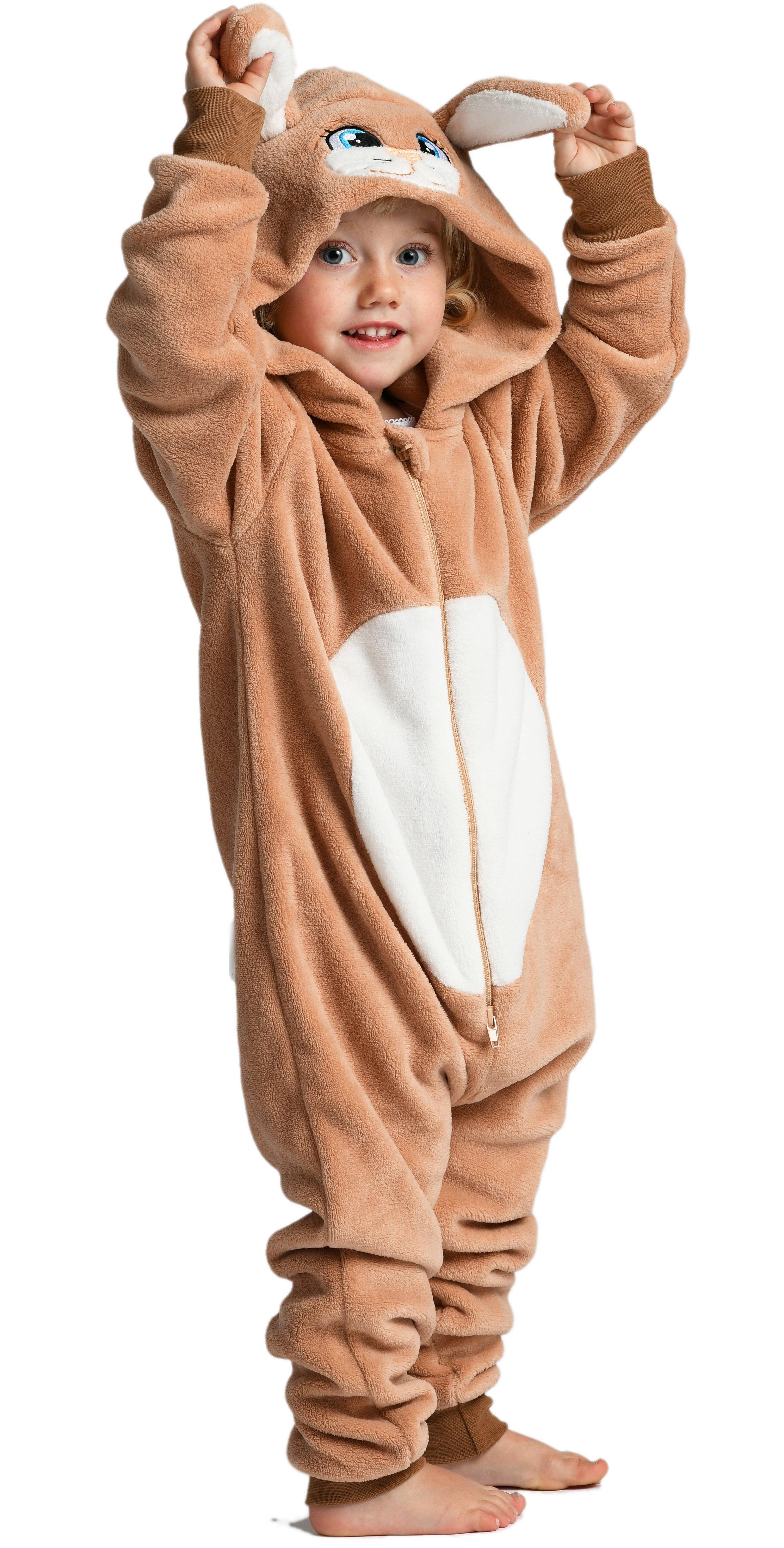 Super Soft Fleece Rabbit Onesie Playsuit with Tail and Hood