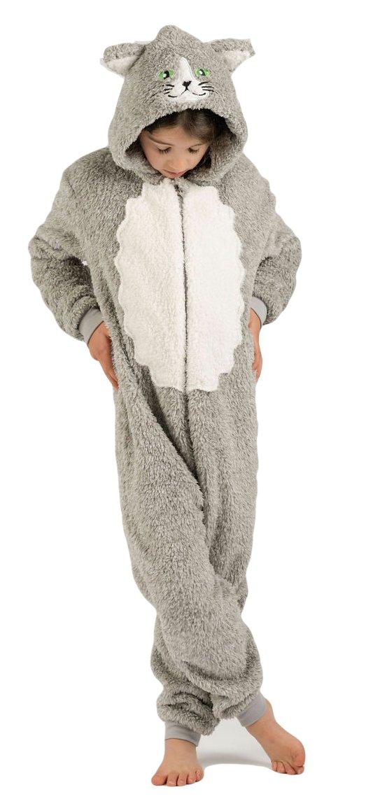 Super Soft Fleece Cat Kitty Onesie Playsuit with Tail and Hood