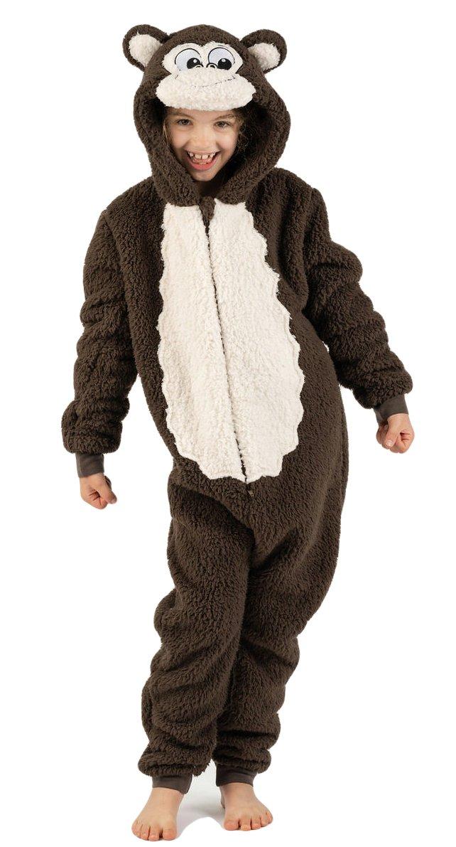 Super Soft Fleece Monkey Onesie Playsuit with Tail and Hood